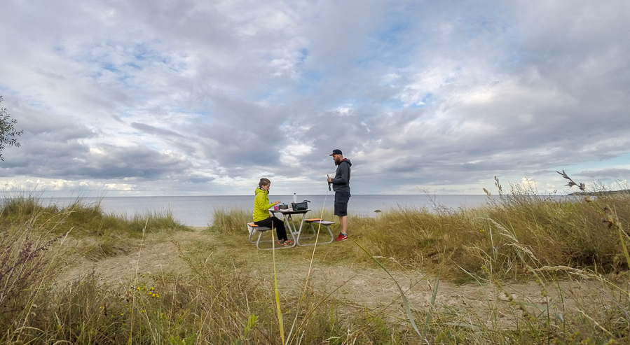 Abendessen am Strand