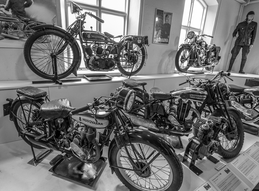 Motorräder  im Huskvarnamuseum